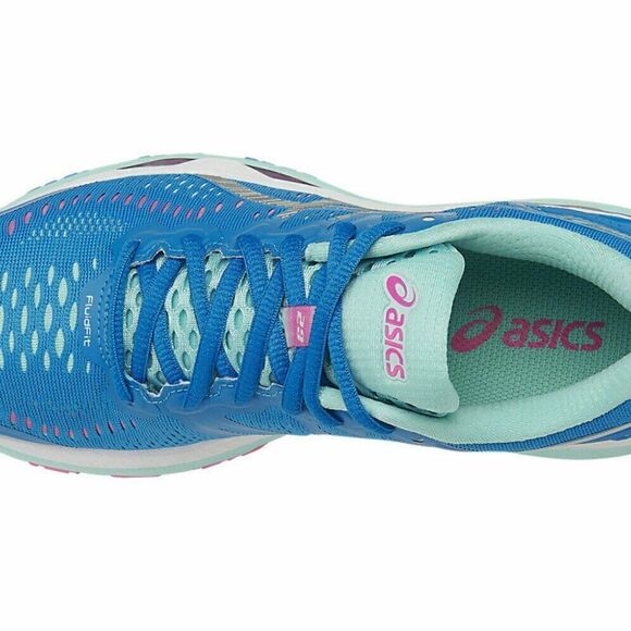 NEW IN BOX Asics GEL Kayano 23 Diva Blue Pink White Womens 6 US 36.5 EUR - Picture 2 of 5